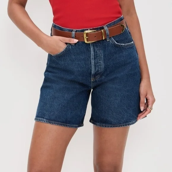 Madewell Brown Leather Belt with Gold Buckle XL - Picture 4 of 12